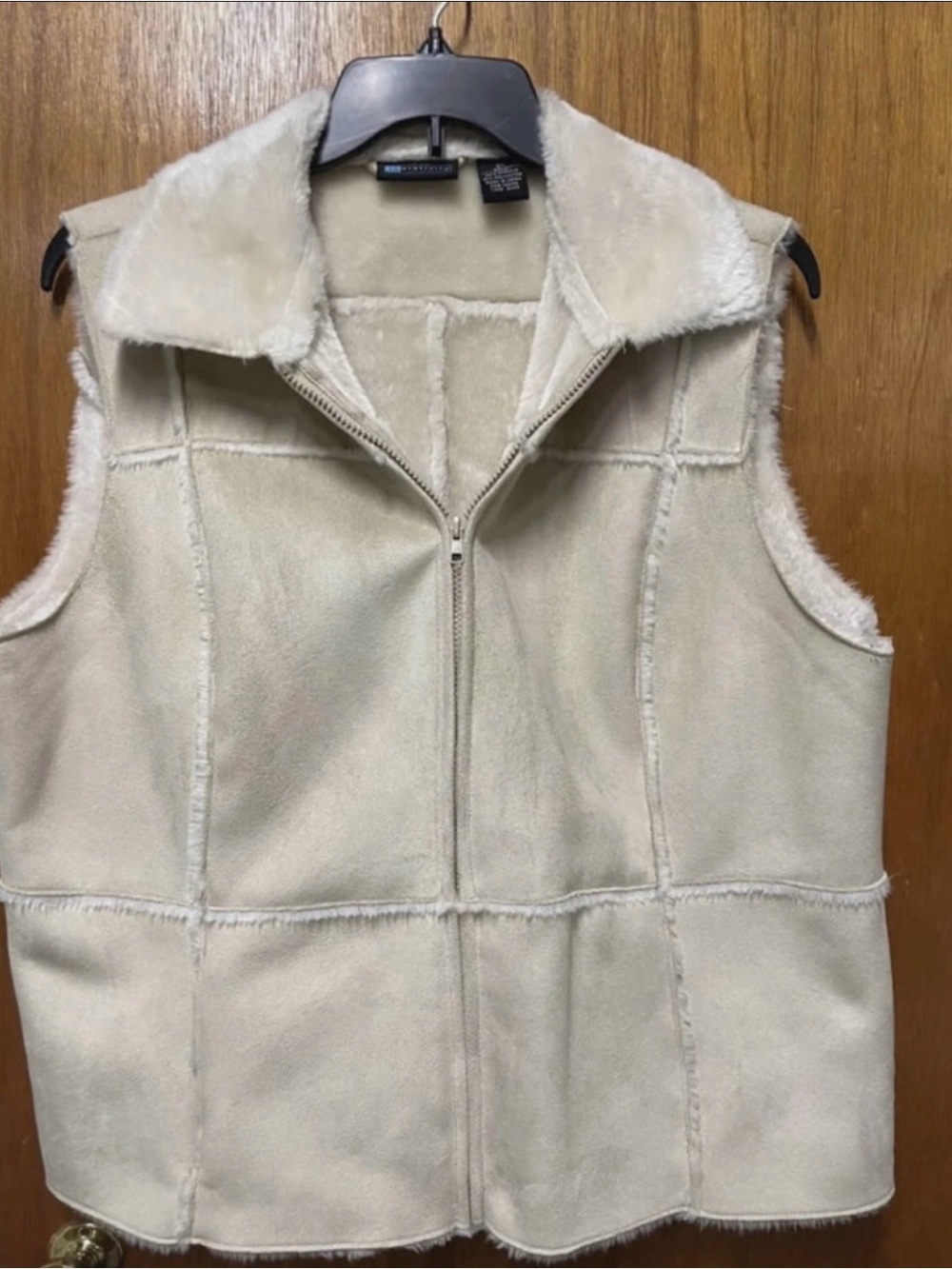 Relativity Cream Faux-Shearling Zip Vest